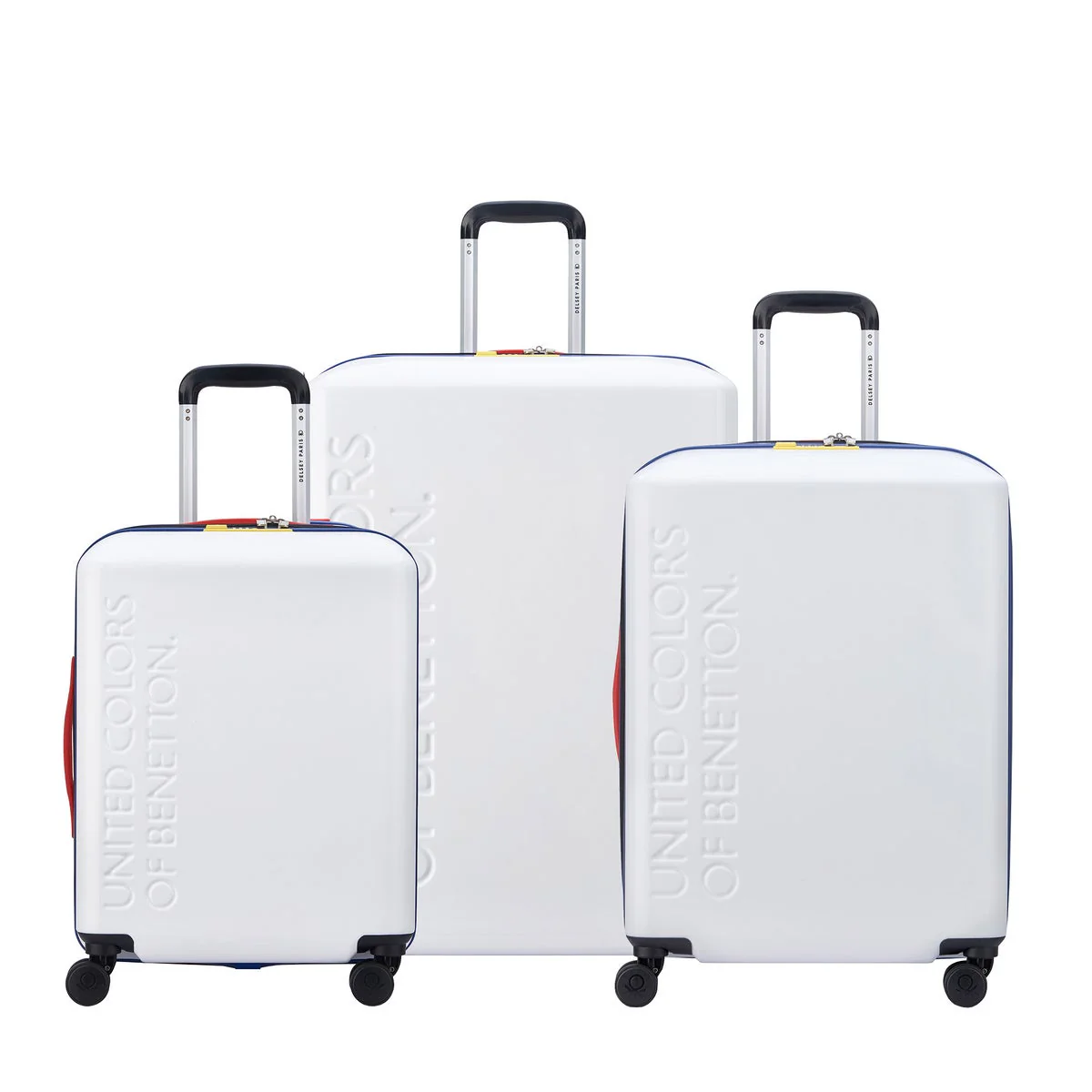 NEW - United Colors of Benetton X Delsey Paris United 3-piece Hardside Set
