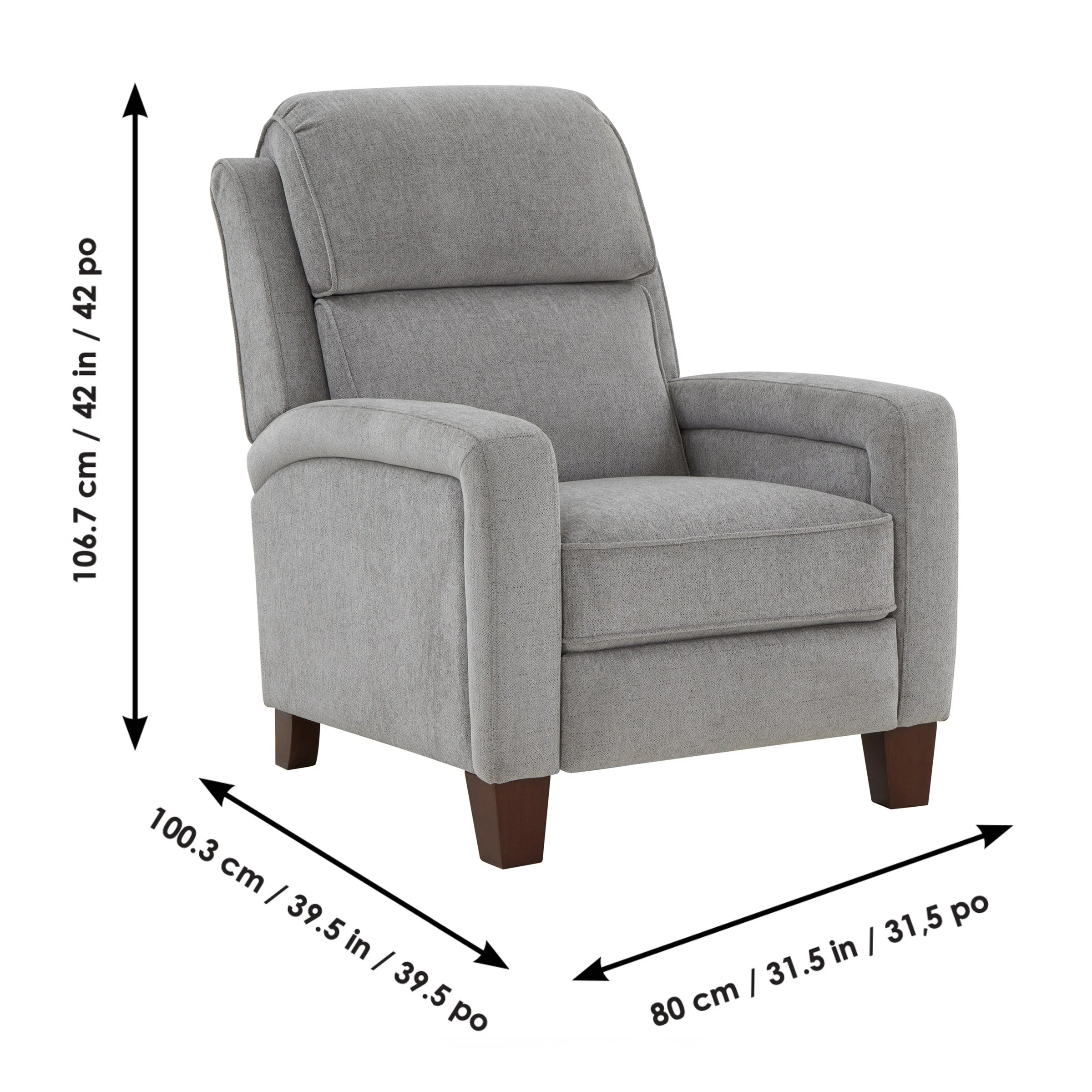 Wessen Fabric Pushback Recliner - Image 2