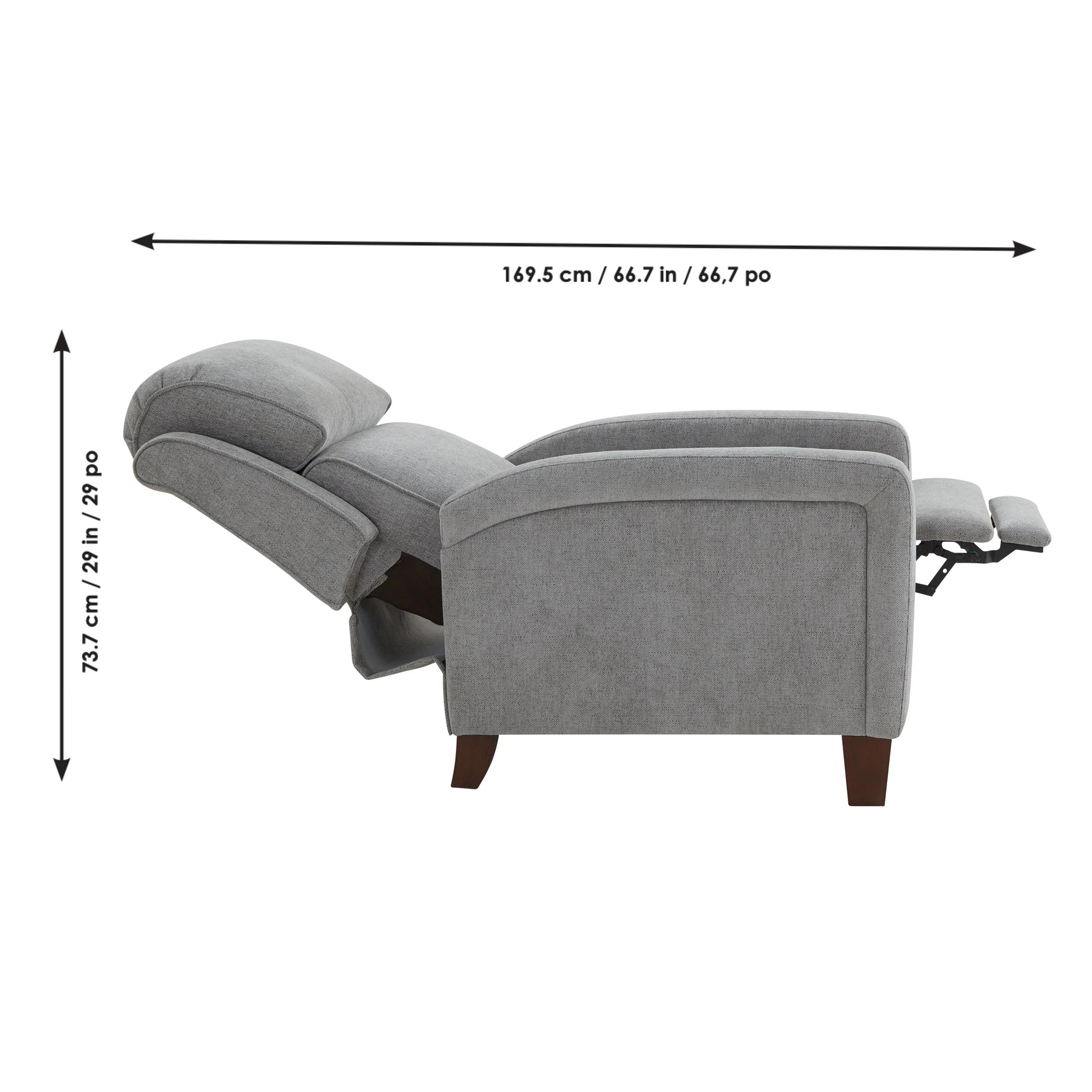 Wessen Fabric Pushback Recliner - Image 3