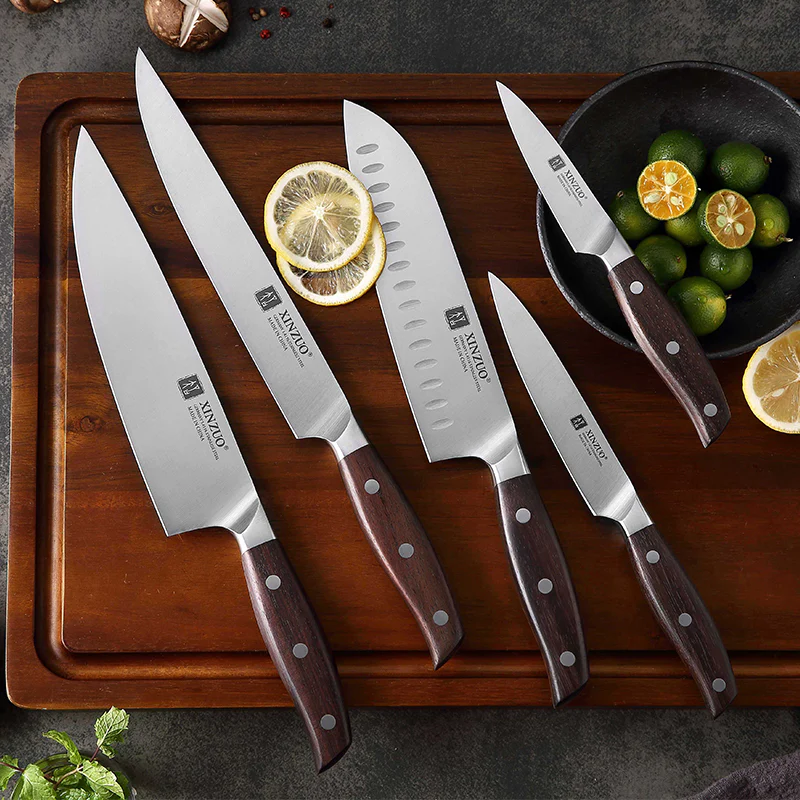 XINZUO Professional Full 7 PCS Knife Set German 1.4116 Stainless Steel Kitchen Knives - Image 2