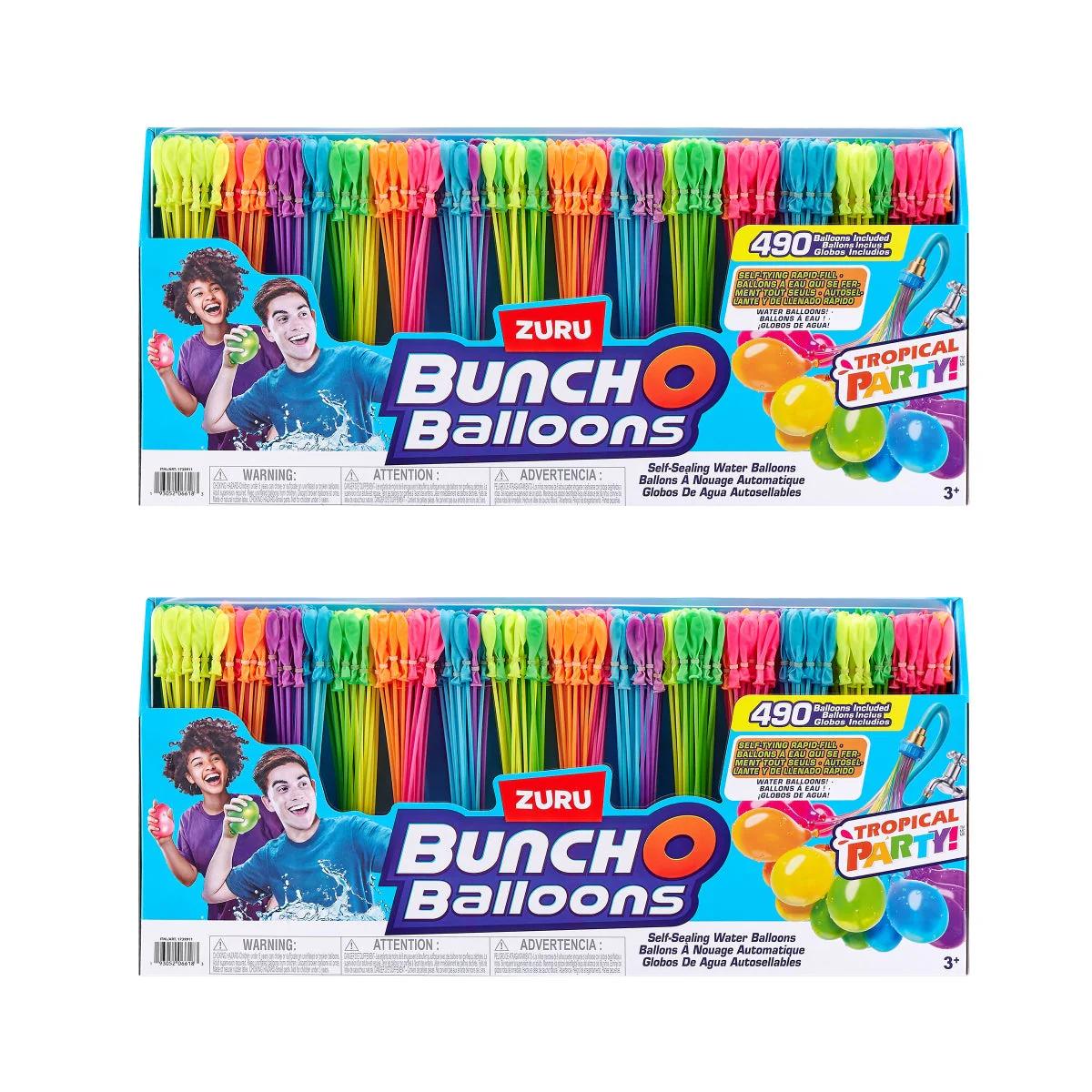 Zuru Bunch O Balloons Tropical Party Water Balloons, 2-pack Bundle - Retail $57